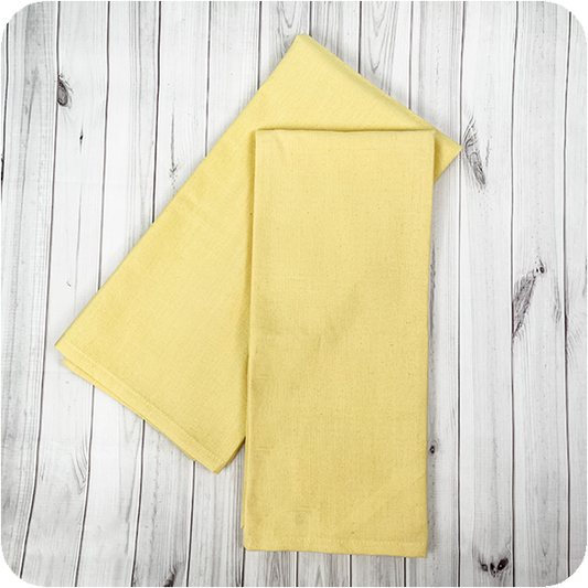 Solid Flat Weave Kitchen Towel - Butter Yellow