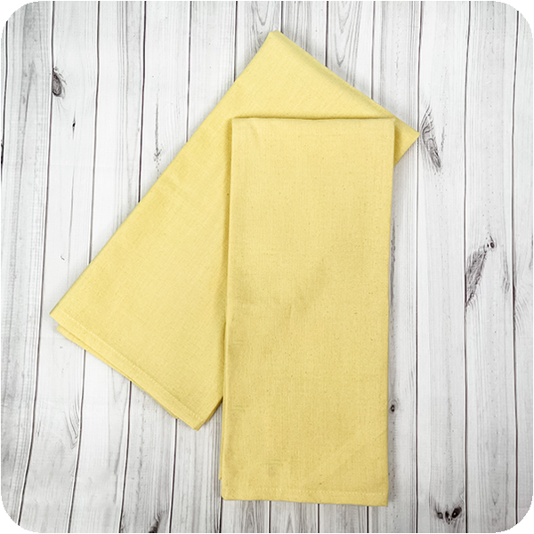 Solid Flat Weave Kitchen Towel - Butter Yellow