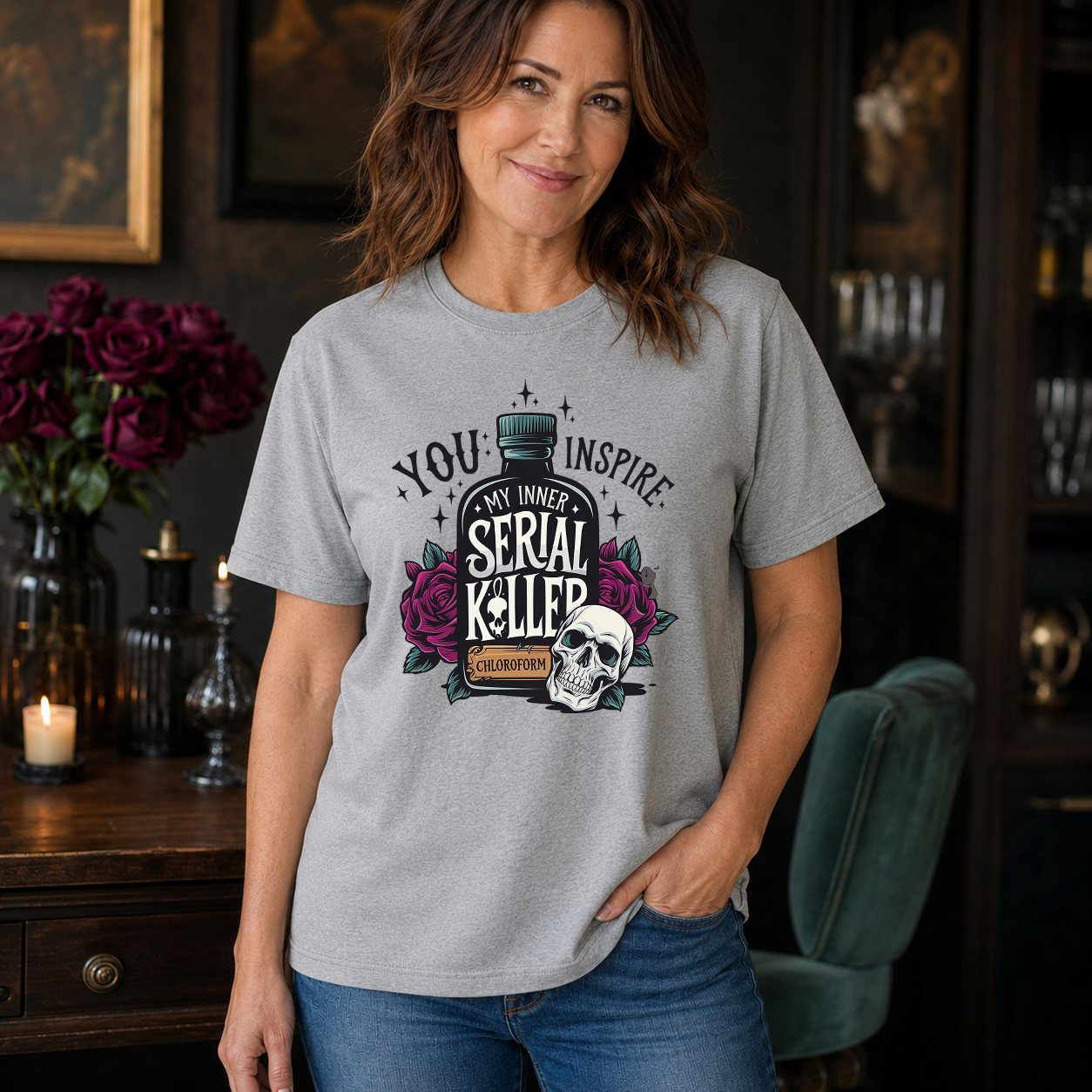 You Inspire My Inner Serial Killer Transfer - T-SHIRT SIZE