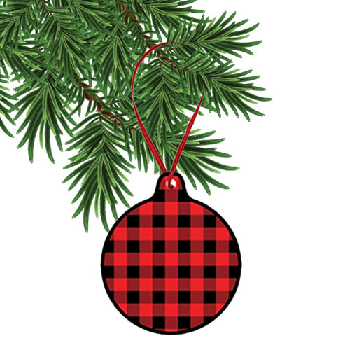 Red Buffalo Check Ornament