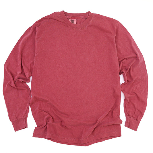 Comfort Colors Adult Heavyweight Long-Sleeve Tee - Crimson