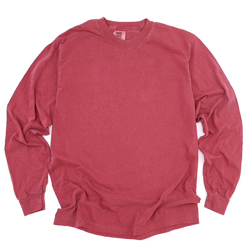 Comfort Colors Adult Heavyweight Long-Sleeve Tee - Crimson