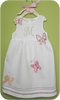 White Linen Drawnwork Sundress