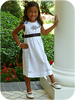 White Linen Drawnwork Sundress